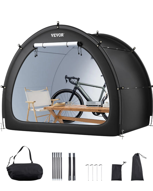 SucceBuy Bike Storage Tent Waterproof Outdoor Spacious Bike Storage Tent with Ventilated Window Strength Fiberglass for Bicycle