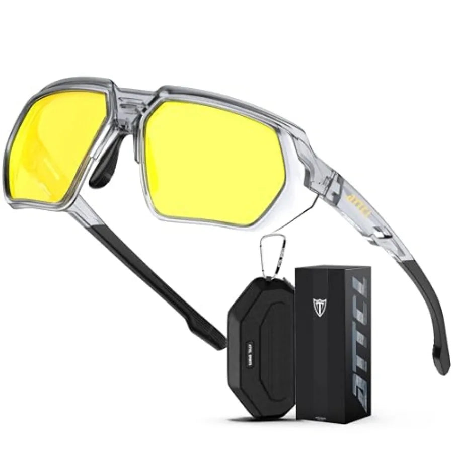 ATTCL Sports Polarized Sunglasses for Men: Womens UV400 Protection, Lightweight Wrap Around TR90 Frame for Fishing Golf