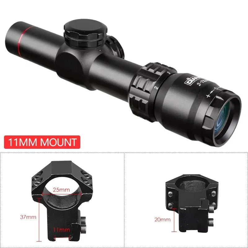 DIANA 2-7x20 HD Scope Hunting Optical sight Mil Dot Scopes Airsoft scope hunting