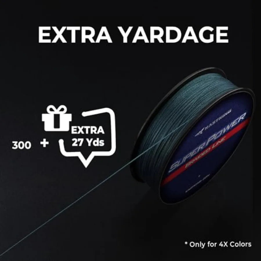 SuperPower Braided Fishing Line - Abrasion Resistant Braided Lines Incredible Superline Zero Stretch Smaller Diameter A Must-Ha
