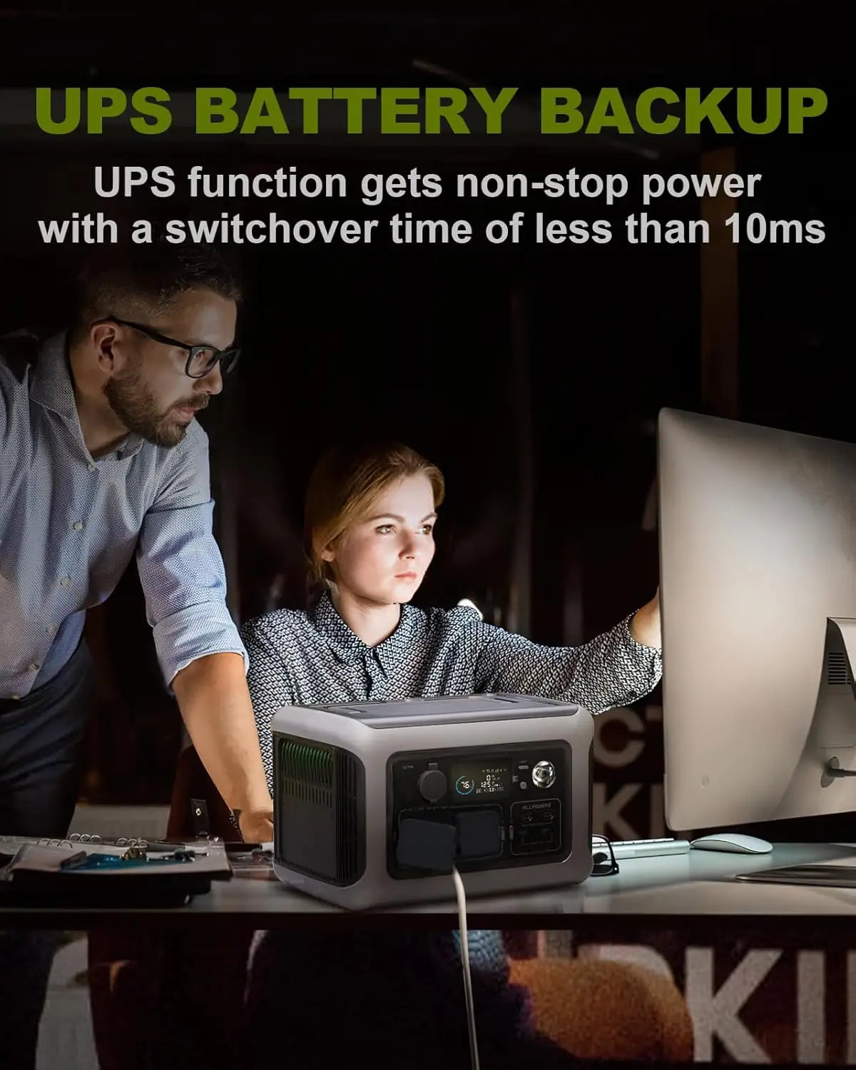 ALLPOWERS R600 Portable Powerstation with Solarpanel (Optional)，299Wh 600W LiFePO4 Battery for Home Backup Outdoors Camping RV