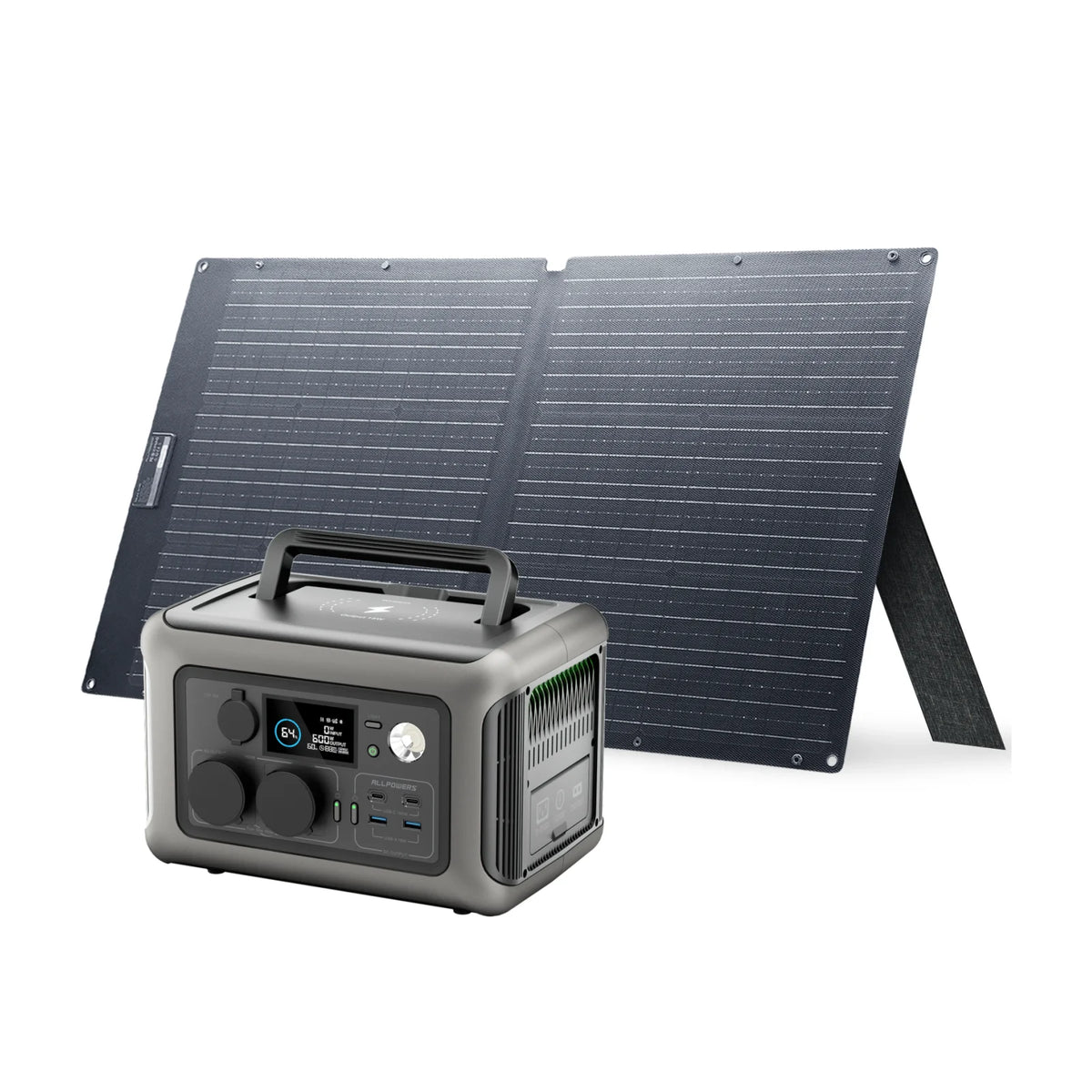ALLPOWERS R600 Portable Powerstation with Solarpanel (Optional)，299Wh 600W LiFePO4 Battery for Home Backup Outdoors Camping RV