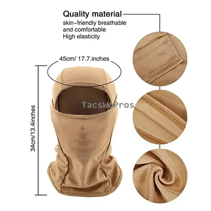 Tactical Camouflage Balaclava Full Face Mask Outdoor Hunting Bicycle Cycling Bandana Neck Gaiter Combat Airsoft Cap