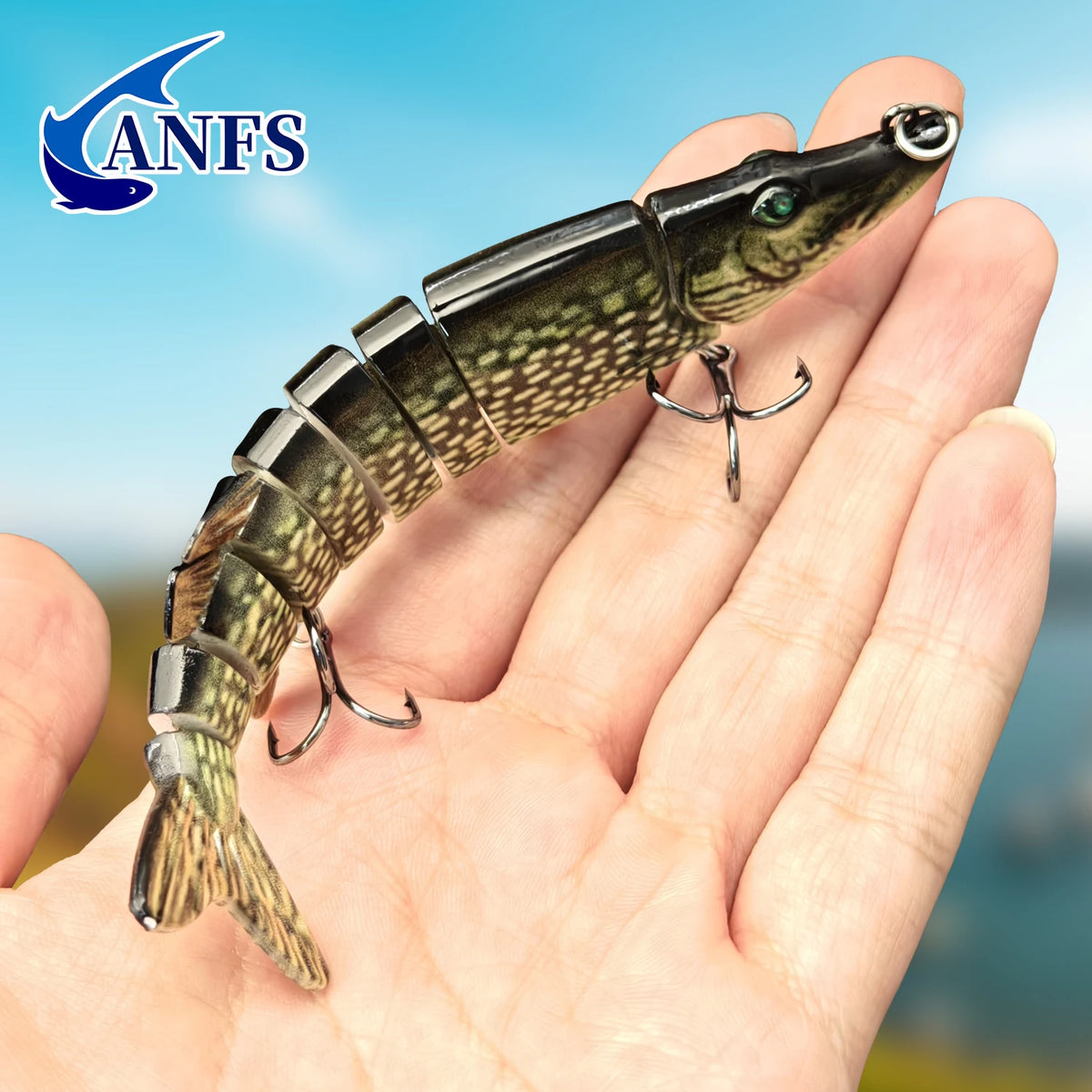 ANFS 3pcs Multi Jointed Swimbaits Fishing Lures for Bass Trout Perch Slow Sinking Lifelike Fishing Lure Kit Swimming Lures Freshwater Saltwater
