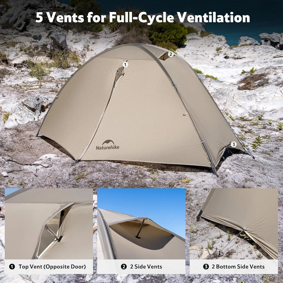 Naturehike 4 Seasons Giling PRO Hiking Tent Easy Setup Dome Tent Outdoor Camping Portable Equipment Mountaineering Tent Ultralight Backpacking Tent