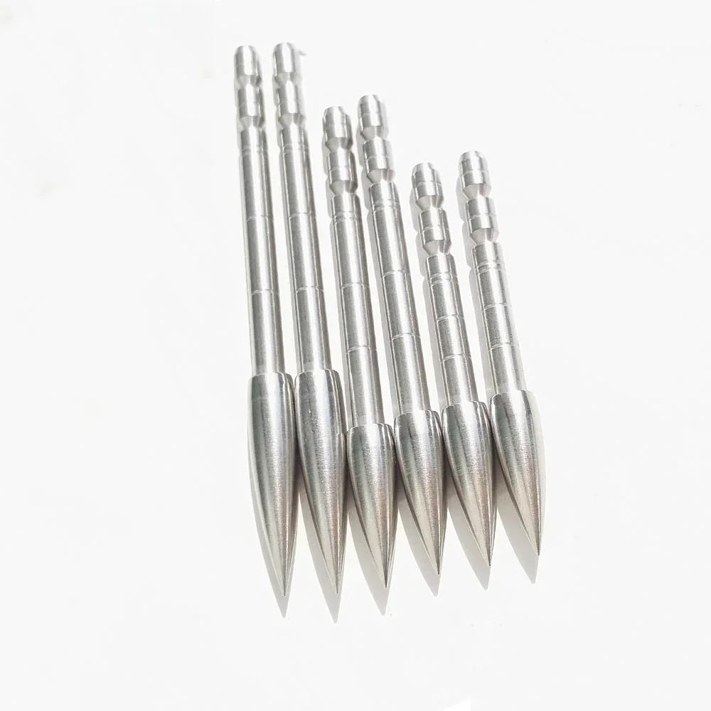 Field Arrow Insert Points 12Pcs Archery Stainless Steel Arrowheads 100-200 Grain Compatible with ID4.2mm Arrow Shafts Durable Target Tip Accessory for Compound Recurve Bow Training & Hunting