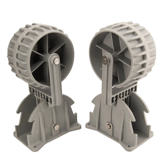 Flip-up Retrackable Dinghy Wheels Pair Nylon Inflatable Boat Launching Wheels