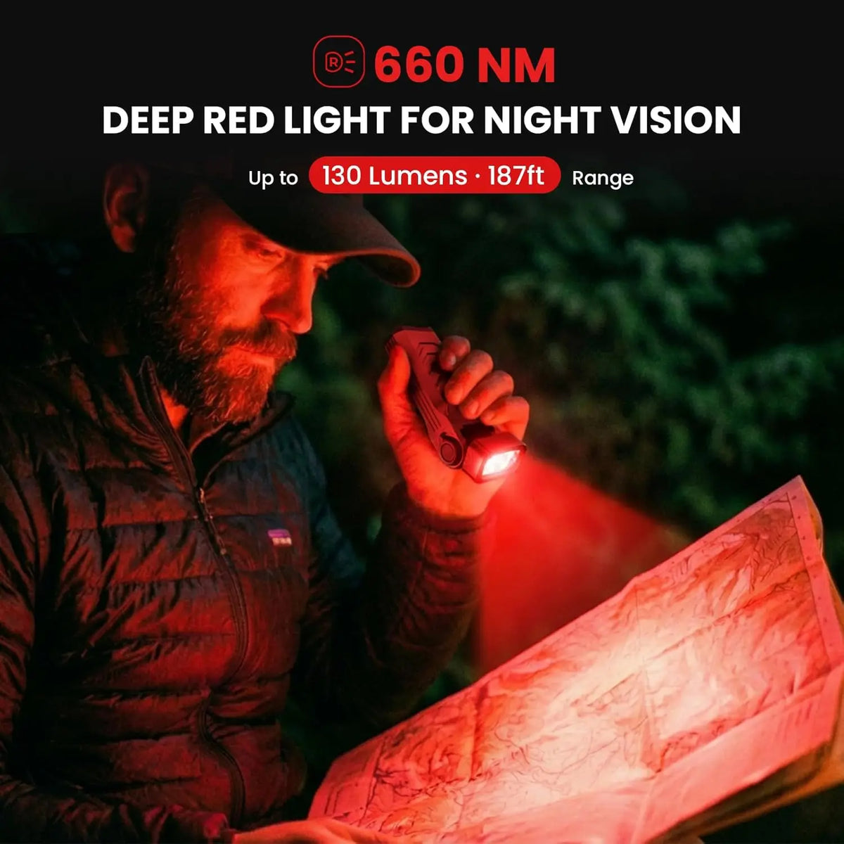 SOFIRN ST2 3000LM Multi-Light Rechargeable Flashlight White Light with 660nm Red & 365nm UV USB-C 90° Rotating Head