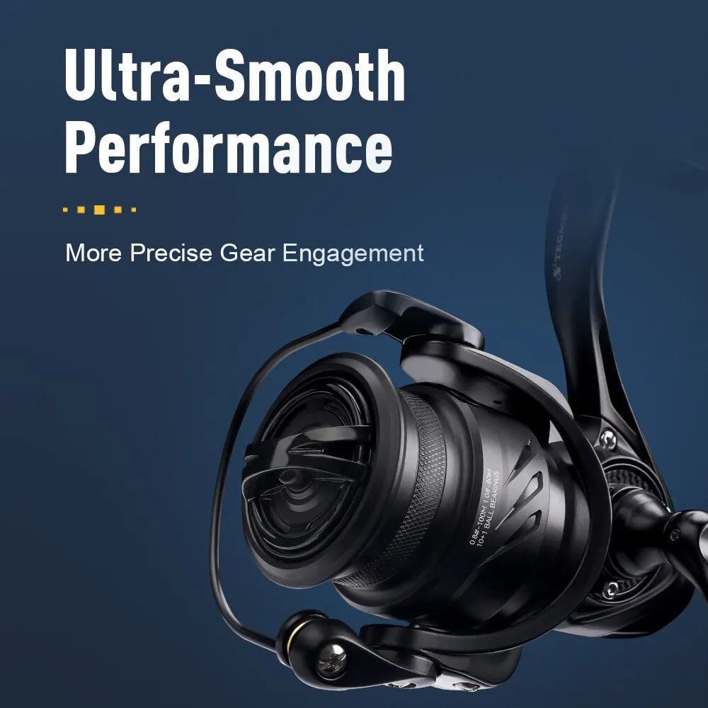 Kingdom Tegmen 5.2:1 6.2:1 143g Spinning Fishing Reels High Speed Gear Ratio Light Carbon Fiber Body Drag 10+1 Bearing Quantity